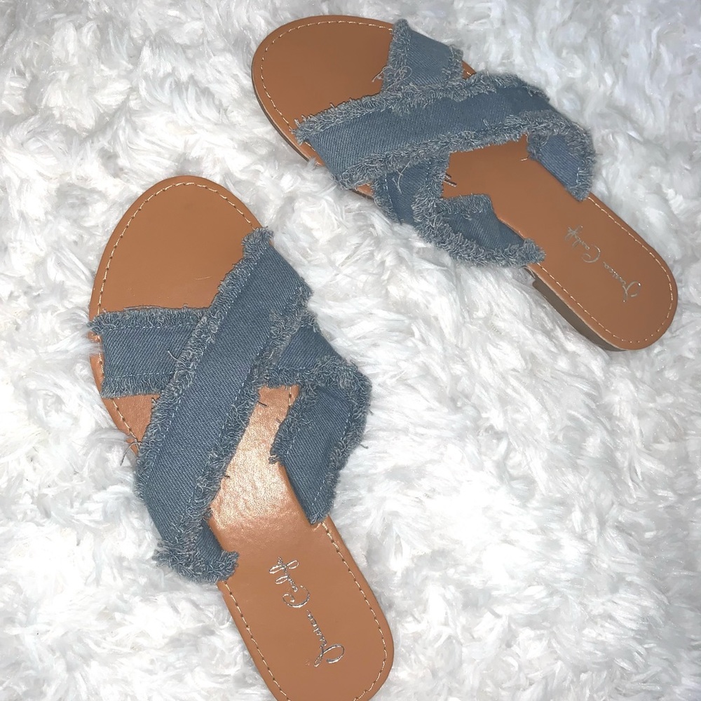 Jessica Carlyle Deb Blue Denim Sandals